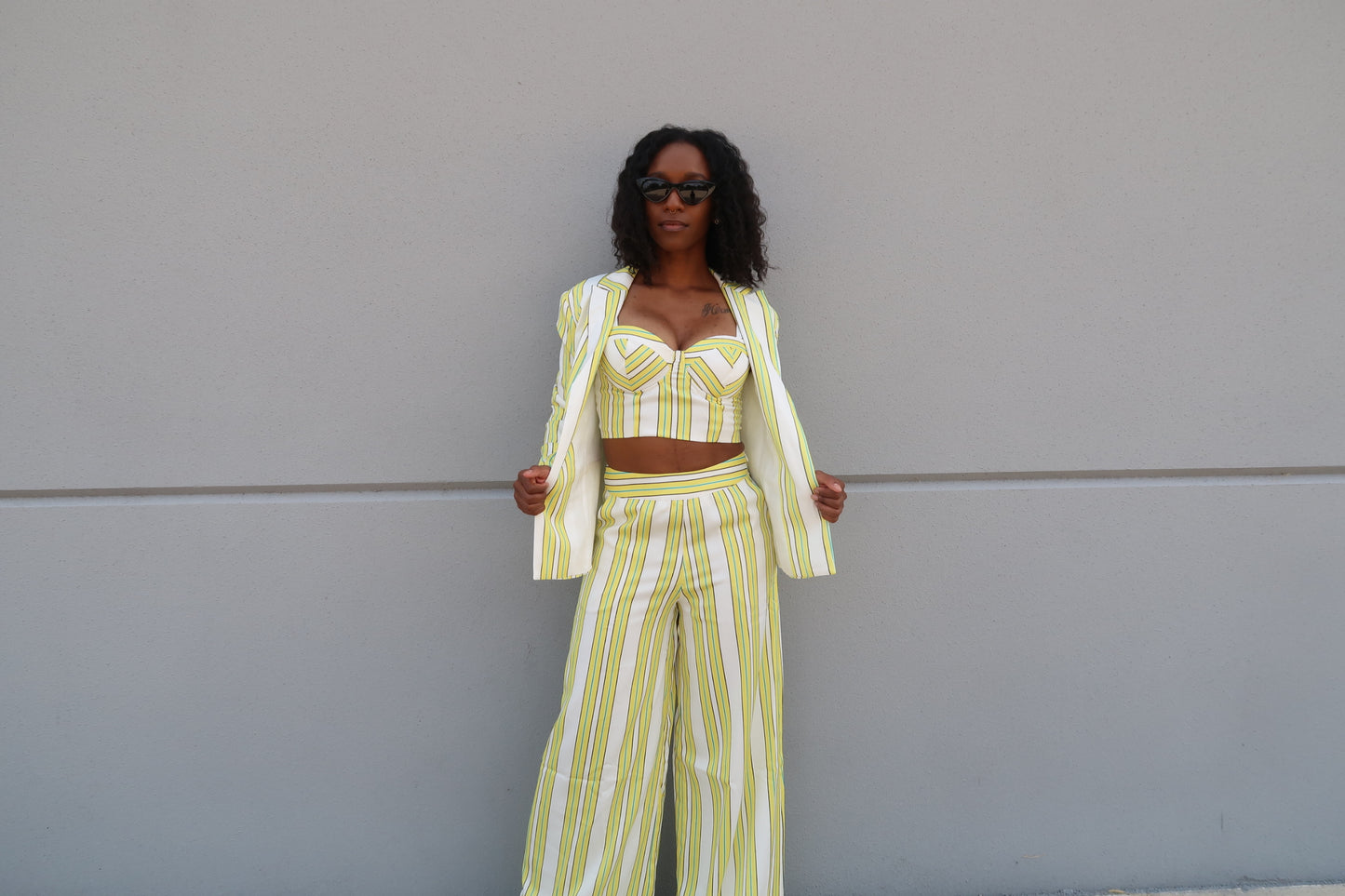 Candy Stripe 3 Piece Suit Set